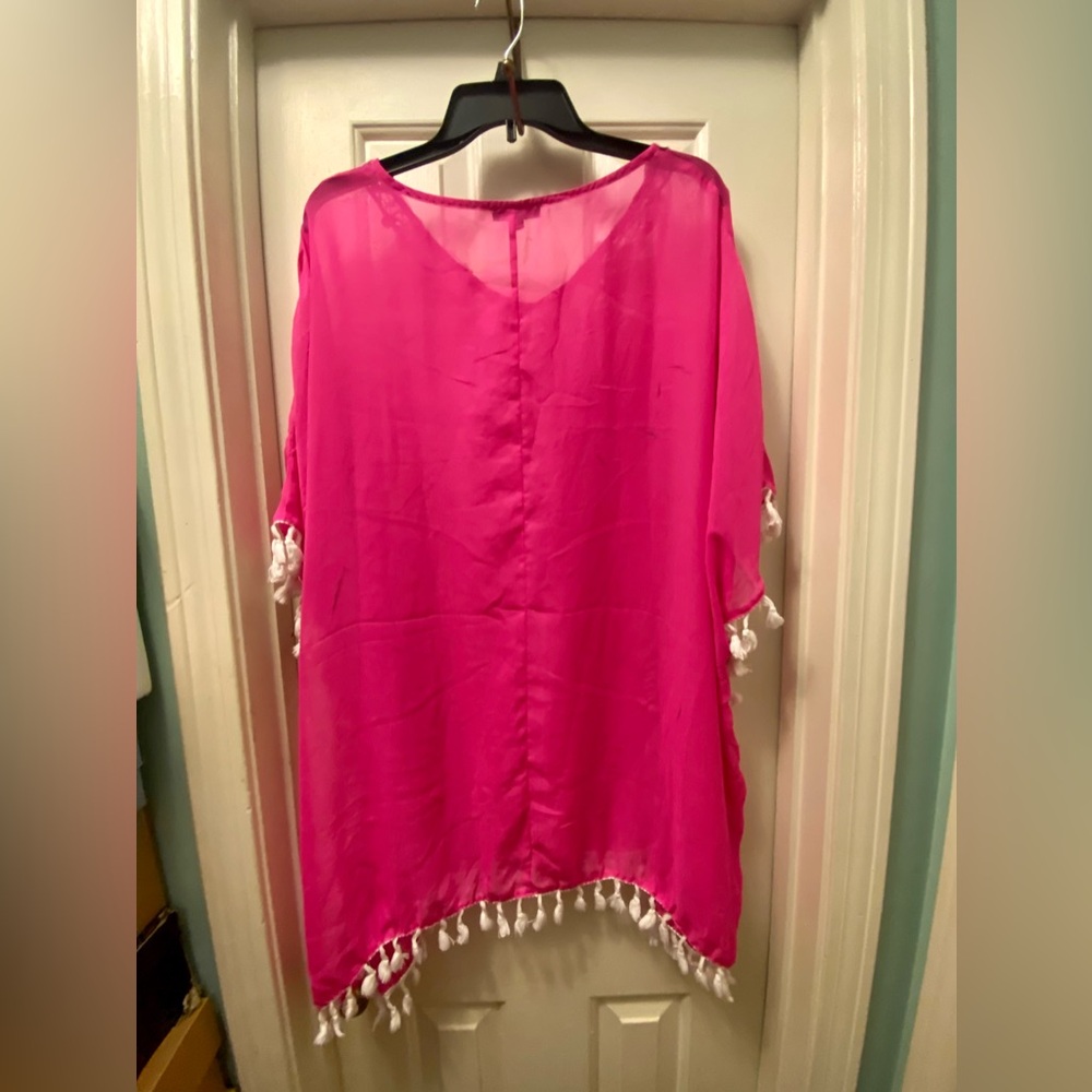 ENC Sheer Crochet tassel Cover up - Picture 5 of 5